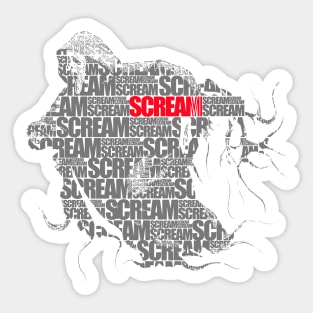 Scream VI  (Scream 6)  scary horror movie graphic design by ironpalette Sticker